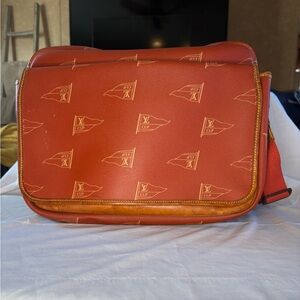 Louis Vuitton 1995 Limited Edition Red "LV Cup" Bosphore Calvi Messenger Bag